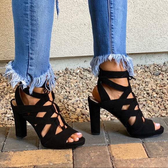 Via Spiga Kid Suede Block Heel Lace Up Platform - Picture 5 of 14